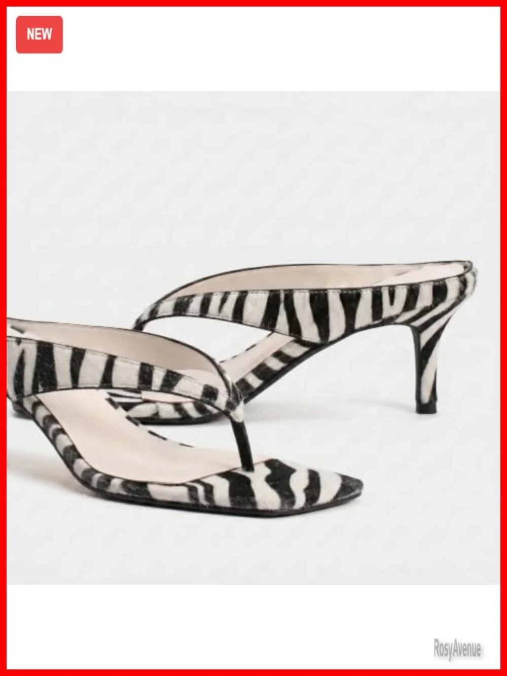 Kitten Heeled Sandals Slip On Square Toe Low Heel Pumps Comfortable Thong Slide